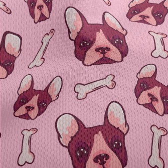 Dog And Dog Bone Toys Athletic Mesh Flat Back