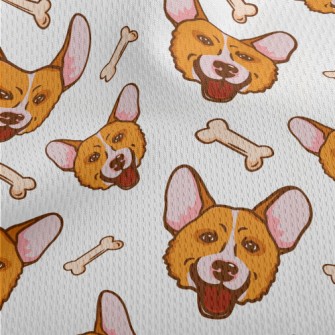 Corgi And Dog Bones Athletic Mesh Flat Back
