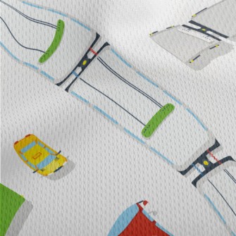Transportation Top View Athletic Mesh Flat Back
