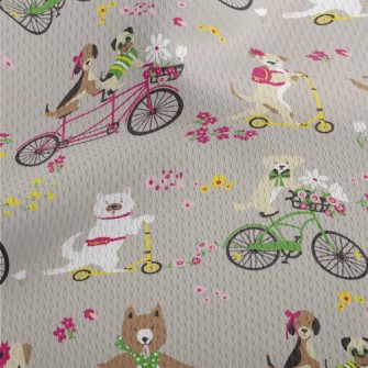Happy Cycling Puppy Athletic Mesh Flat Back
