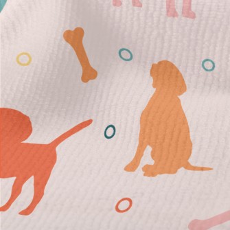 Colored Puppy Silhouette Terry