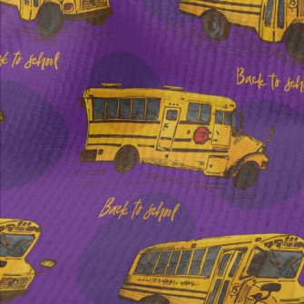 Yellow School Bus On The First Terry