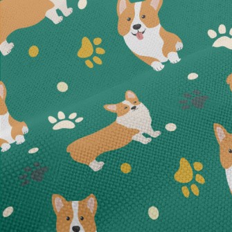 Cute Cartoon Corgi Performance Linen