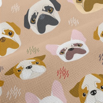 Puppy Head Hand Drawing Performance Linen