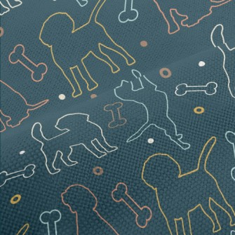 Cute Beagle Silhouette Performance Linen