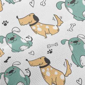 Cartoon Style Cute Puppy Performance Linen