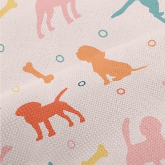 Colored Puppy Silhouette Performance Linen
