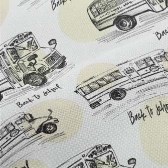 Hand Drawn Bus Sketch Performance Linen