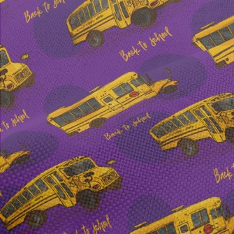 Yellow School Bus On The First Performance Linen