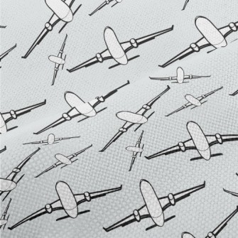 Simple Black And White Airplan Performance Linen