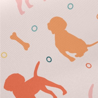 Colored Puppy Silhouette Twill