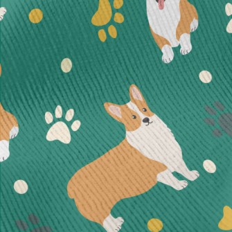 Cute Cartoon Corgi Standard Corduroy