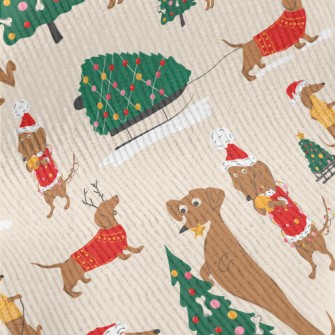 Dachshund Christmas Standard Corduroy