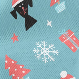 Hand Drawn Christmas Puppy Standard Corduroy