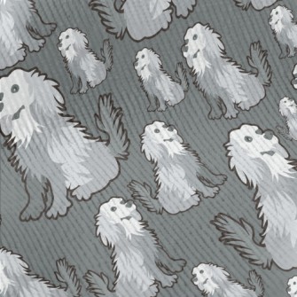 Gray Long-haired Dog Standard Corduroy