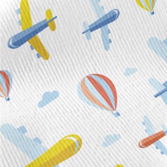 Cartoon Airplane And Hot Air B Standard Corduroy