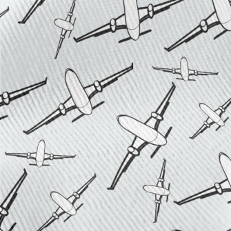 Simple Black And White Airplan Standard Corduroy