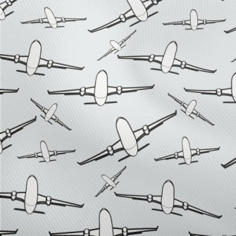 Simple Black And White Airplan Dobby