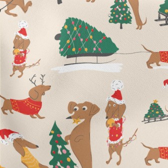 Dachshund Christmas Stretch Ponte