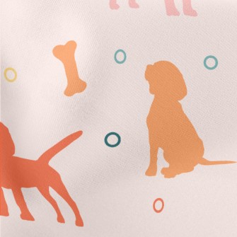 Colored Puppy Silhouette Stretch Ponte