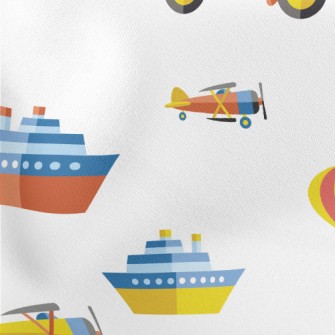 Cartoon Style Transportation Stretch Ponte