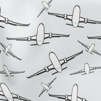 Simple Black And White Airplan Stretch Ponte