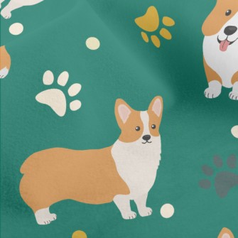 Cute Cartoon Corgi Micro Fleece