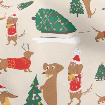 Dachshund Christmas Micro Fleece