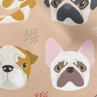 Puppy Head Hand Drawing Micro Fleece