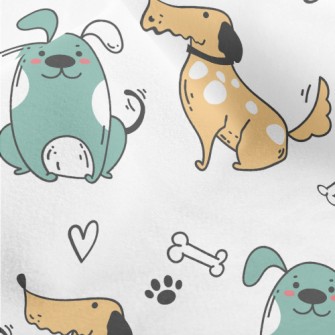 Cartoon Style Cute Puppy Micro Fleece