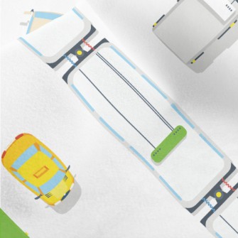 Transportation Top View Micro Fleece
