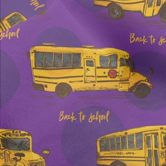 Yellow School Bus On The First Micro Fleece