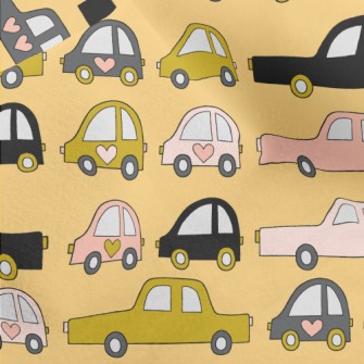 Hand Drawn Car Traffic Jam Micro Fleece