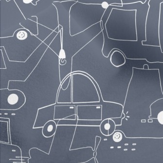 Transportation Line Doodles Micro Fleece