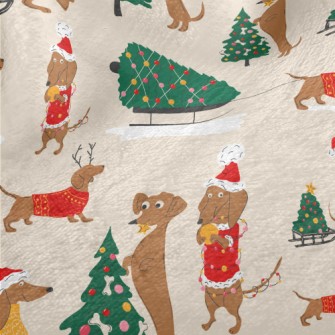 Dachshund Christmas Minky