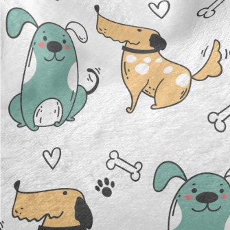 Cartoon Style Cute Puppy Minky