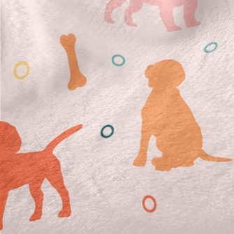 Colored Puppy Silhouette Minky
