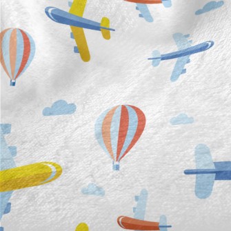 Cartoon Airplane And Hot Air B Minky