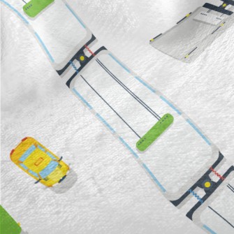 Transportation Top View Minky
