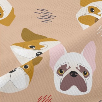 Puppy Head Hand Drawing Piqué