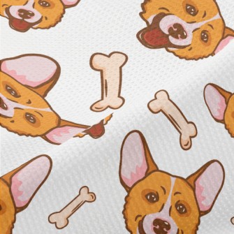 Corgi And Dog Bones Piqué