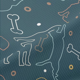 Cute Beagle Silhouette Piqué