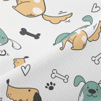Cartoon Style Cute Puppy Piqué
