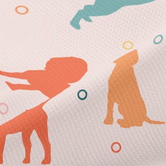 Colored Puppy Silhouette Piqué