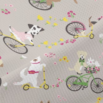 Happy Cycling Puppy Piqué