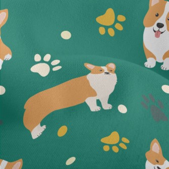 Cute Cartoon Corgi Lightweight Performance Linen