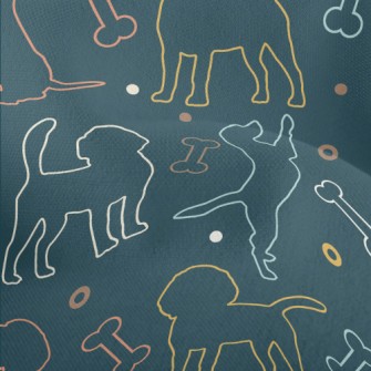 Cute Beagle Silhouette Lightweight Performance Linen