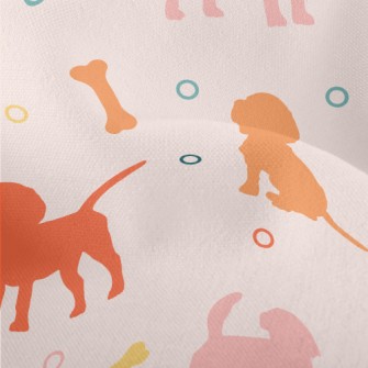 Colored Puppy Silhouette Lightweight Performance Linen