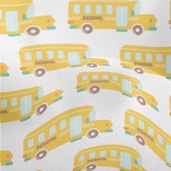 Cartoon School Bus Lightweight Performance Linen