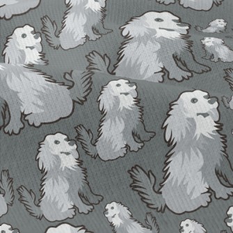 Gray Long-haired Dog Modern Jersey